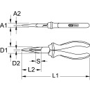 ERGOTORQUE VDE Flachrundzange, 215mm - KS Tools 117.1118
