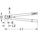 Kabelschere mit Schutzisolierung, 500mm - KS Tools 117.1264