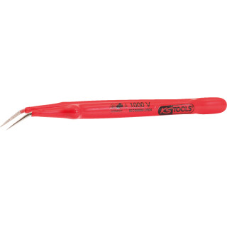 Pinzette mit Schutzisolierung, gebogen, 15,5mm - KS Tools 117.1624