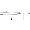 Pinzette mit Schutzisolierung, gerade, 13,5mm - KS Tools...
