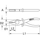 Kunststoff-Flachzange mit Schutzisolierung, 180mm - KS...