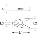 Kunststoff-Klammer mit Schutzisolierung, klein, 80mm - KS Tools 117.1643