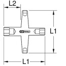 Kreuzschlüssel mit Schutzisolierung, 14x17x19x22mm -...