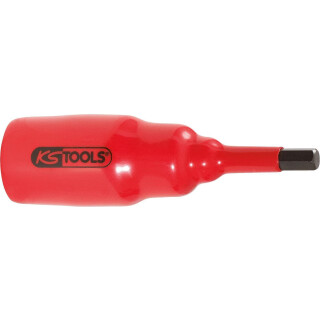 3/8" Bit-Stecknuss mit Schutzisolierung für Innensechskant-Schrauben, kurz, 4mm - KS Tools 117.1735