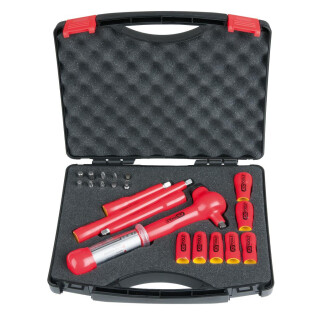 1/4" Steckschlüssel-Satz mit isolierten Werkzeugen, 21-tlg - KS Tools 117.1876