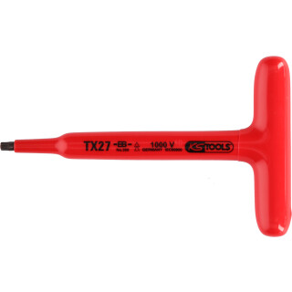T-Griff-Torx-Stiftschlüssel mit Schutzisolierung, T10, 120 mm - KS Tools 117.2412
