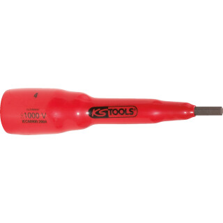3/8" Bit-Stecknuss mit Schutzisolierung für Innensechskant-Schrauben, 10mm,116mm lang - KS Tools 117.3871
