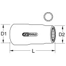 3/8" Stecknuss mit Schutzisolierung, lang, 24 mm -...