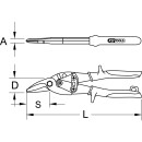 Hebel-Blechdurchgangsschere, rechtsschneidend - KS Tools 118.0052