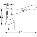 Handbeil mit Fiberglasstiel, 800g - KS Tools 140.1239