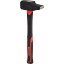 Schlosserhammer, Fiberglasstiel, französische Form,...