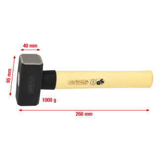 Fäustel mit Hickorystiel, 1000g - KS Tools 142.5100