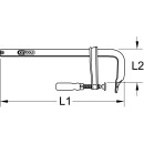 Temperguss-Schraubzwinge, 120x600mm - KS Tools 145.0119