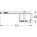 Ganzstahl-Schraubzwinge mit Knebel, 120x600mm - KS Tools 145.0322