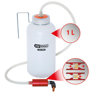 Ein-Mann-Bremsenentfüfter mit Auffangflasche - KS Tools 150.2305