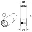 1/2" Einspritzdüsen-Stecknuss, SW22mm - KS...