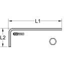 Innensechskant-Winkelstiftschlüssel, kurz, 1/4"...