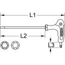 T-Griff-Winkelstiftschlüssel Torx Kugelkopf,T8 - KS...