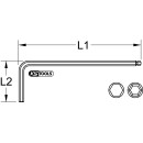 Kugelkopf-Innensechskant-Winkelstiftschlüssel, XL, 1/4", 108° abgewinkelt - KS Tools 151.4437
