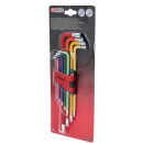 Kugelkopf-Torx-Winkelstiftschlüssel-Satz, extra lang und 108° abgewinkelt, 9-tlg - KS Tools 151.4530