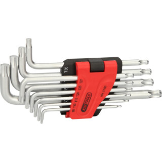Kugelkopf-Torx-Winkelstiftschlüssel-Satz, lang, 10-tlg - KS Tools 151.5180