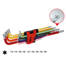 Kugelkopf-Torx-Winkelstiftschlüssel-Satz, extra lang, 9-tlg - KS Tools 151.5210