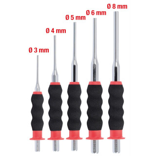 Durchtreiber-Satz, CrMo, 5-tlg zylindrisch - KS Tools 156.0230