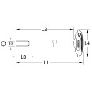 T-Griff-Nuss-Schraubendreher, lang, 13mm - KS Tools 158.5013