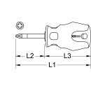 ERGOTORQUEplus Schraubendreher, kurz, PZ2 - KS Tools 159.1046