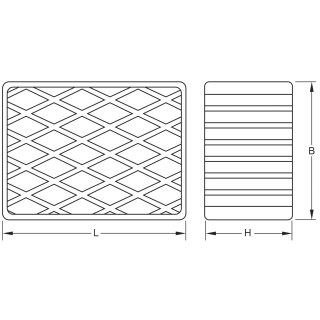 Gummiauflage 05 für Hebebühnen, 160 x 120 x 80 mm  - KS Tools 160.0480