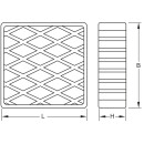 Gummiauflage 08 für Hebebühnen, 116,5 x 116,5 x...