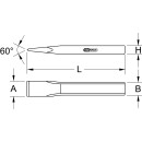 Flachmeißel, oval, 175mm - KS Tools 162.0104