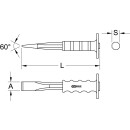 Maurermeißel mit Handschutzgriff, 8-kant, 350mm -...
