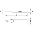 Kreuzmeißel, flach oval, 9x300mm - KS Tools 162.0287