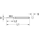 Durchtreiber, lang, 8-kant, Ø 4mm - KS Tools 162.0392