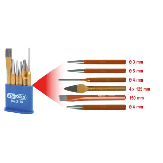 Kombi-Werkzeugsatz, 6-tlg in Kunststoffhalter - KS Tools 162.2118