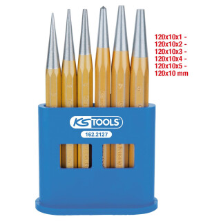 Durchtreibersatz, 6-tlg in Kunststoffständer  - KS Tools 162.2127