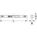 Schwere Aluminiumdruckguss-Wasserwaage Skelettform, 800mm...