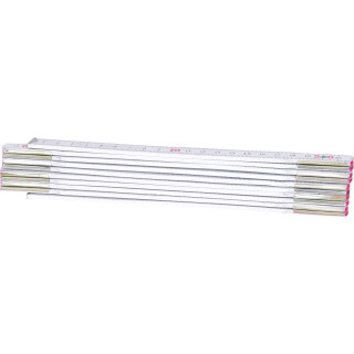 Holz-Gliedermaßstab, weiß, 2m - KS Tools 300.0062