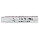 Kunststoff-Gliedermaßstab, weiß, 1m - KS Tools 300.0066