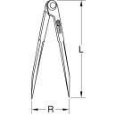 Spitzzirkel ohne Stellbogen, 600mm - KS Tools 300.0415