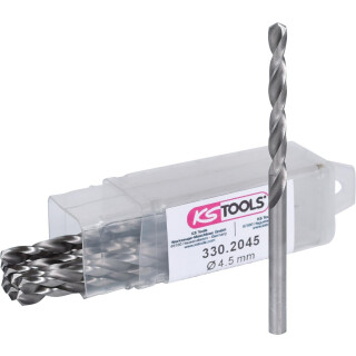 HSS-G Spiralbohrer, 4,5mm, 10er Pack - KS Tools 330.2045