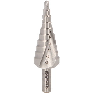 HSS Co 5 Stufenbohrer,Ø 4-22mm, 10 Stufen - KS Tools 330.2331