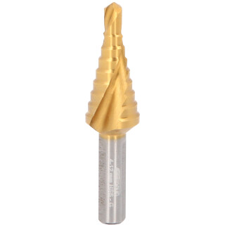 HSS-TiN Stufenbohrer extra kurz,Ø 4-12mm, 9 Stufen - KS Tools 330.2374