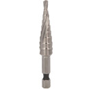 1/4" HSS Stufenbohrer-Bit,Ø 4-12mm, 9 Stufen...