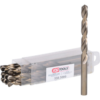 HSS-G Co 5 Spiralbohrer, 8mm, 10er Pack - KS Tools 330.3080