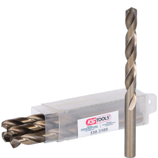 HSS-G Co 5 Spiralbohrer, 10mm, 5er Pack - KS Tools 330.3100