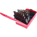 HSS-G Co 5 Spiralbohrer-Satz, Kunststoffkassette, 25-tlg, 1-13mm - KS Tools 330.3623