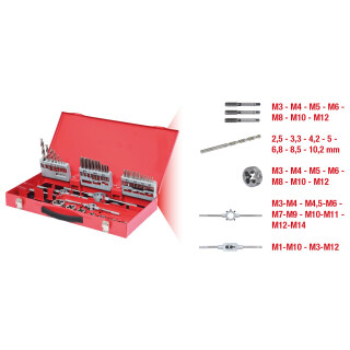HSS Gewindeschneidwerkzeug-Satz, 44-tlg - KS Tools 331.0644