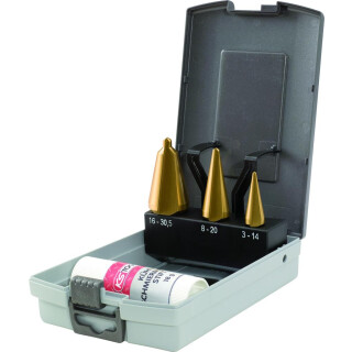 HSS TiN Blechschälbohrer-Satz, Kunststoffkassette 4-tlg - KS Tools 336.0553
